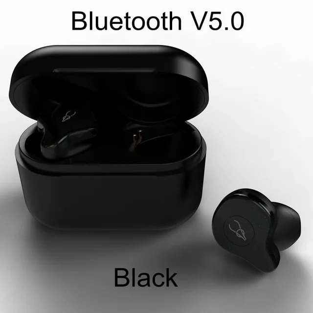 Sabbat Bluetooth 5,0 Беспроводная bluetooth беспроводная гарнитура для наушников шумоподавление наушник настоящий стерео звук для телефона - Цвет: Black