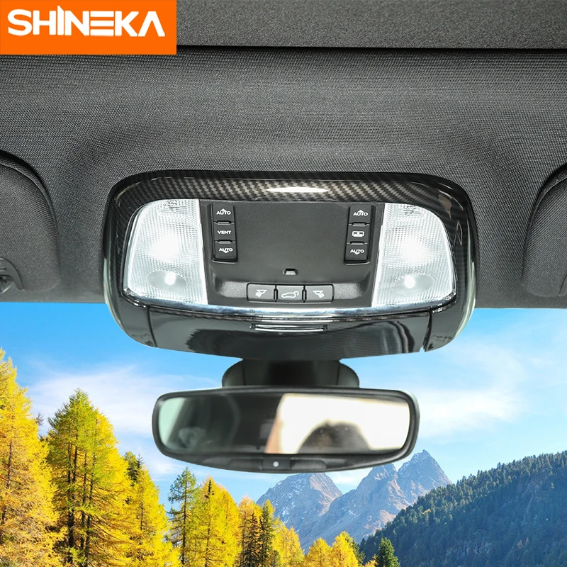 Молдинги SHINEKA для салона Jeep Grand Cherokee 2011 + наклейки передней подсветильник Ки