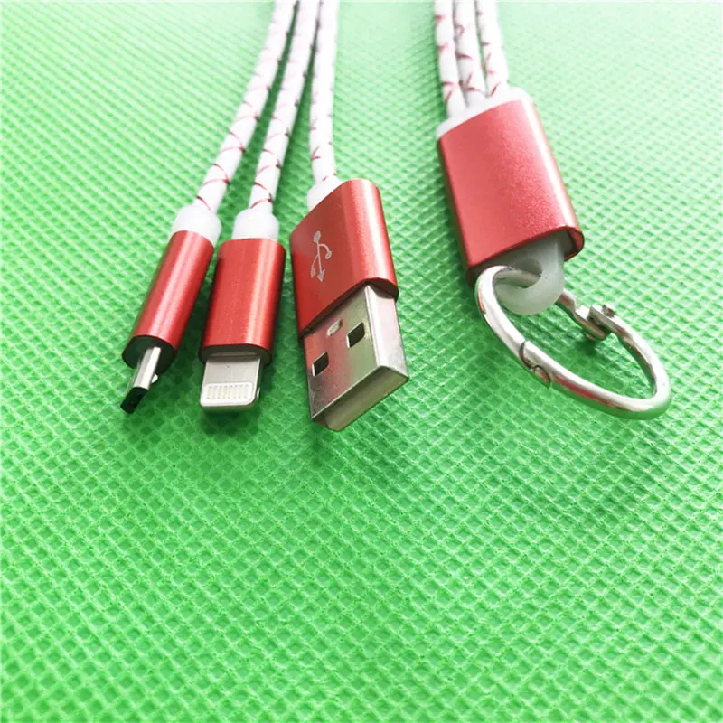 Cafele USB кабель 3 в 1 брелок 2A Тип C Usb Зарядное устройство для подключения кабеля к кабелю для Xiaomi Mi9 Red rice Note 7 huawei samsung Iphoenex Xs Max Oppo