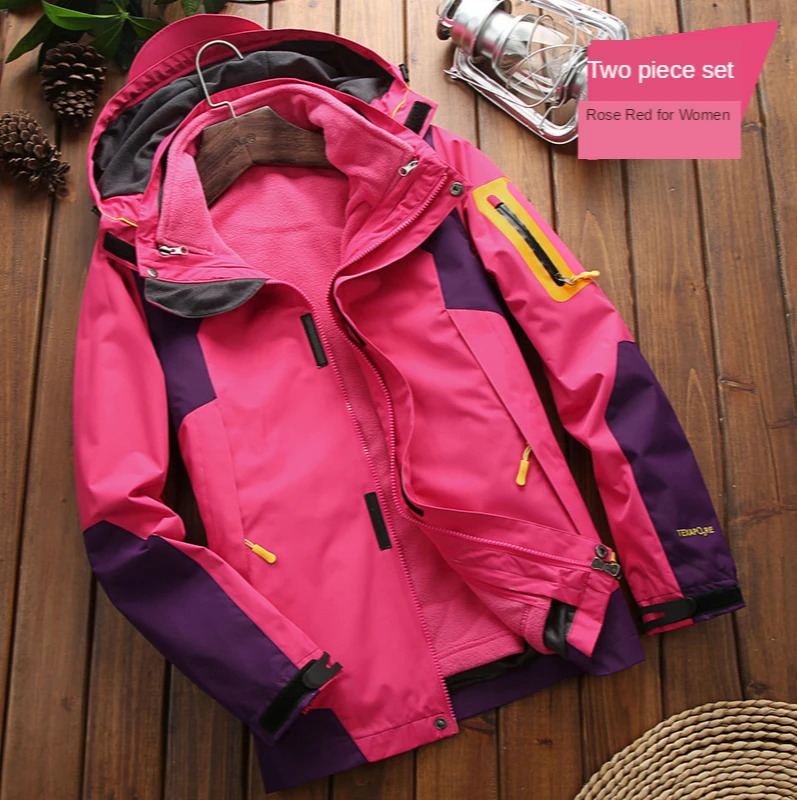 Jacket two-piece removable waterproof windproof ski hiking for winter ski