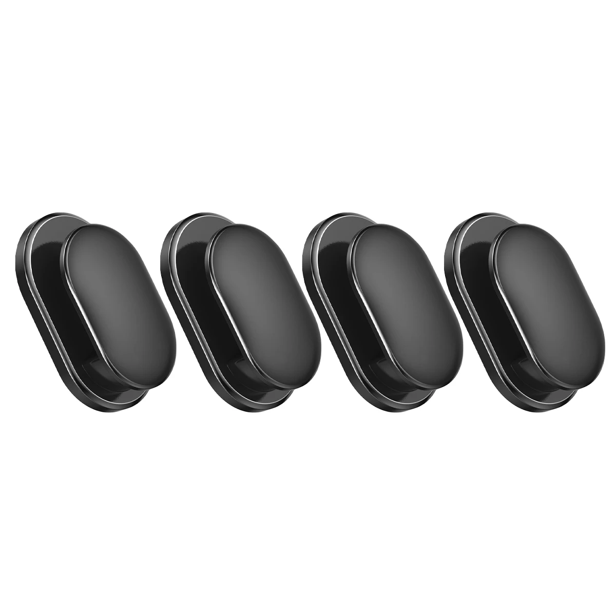 4 шт., автомобильные крючки, органайзер для хранения, USB кабель, для наушников, для хранения ключей, самоклеющиеся настенные крючки, вешалка, авто крепеж, зажим - Название цвета: Черный