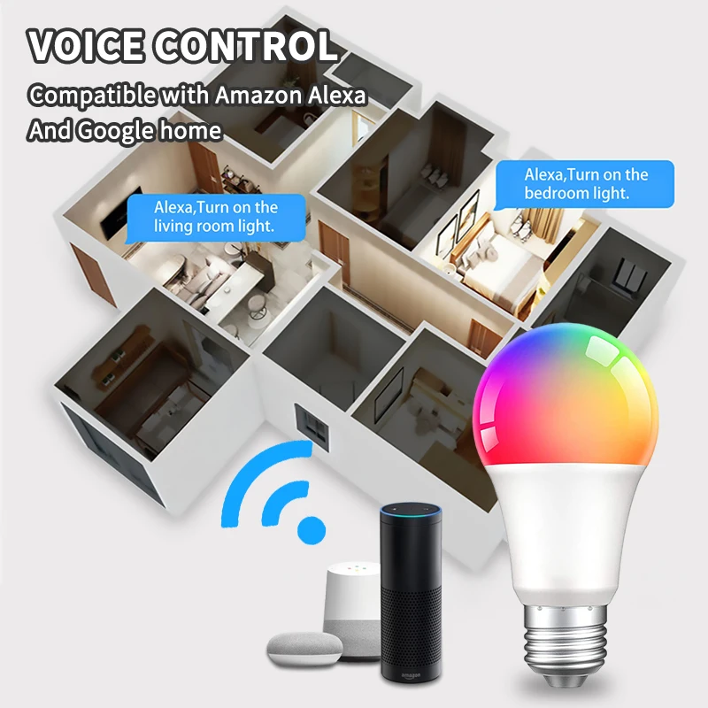 Smart Life,Yours,Zigbee,Alexa,Google Homeで動作するランプ,調整可能なタイマー機能付きのスマートLEDライト  AliExpress