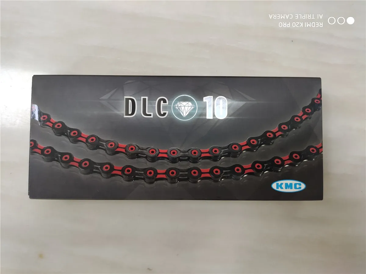 DLC10 RED KMC x11sl x10sl DLC 11 10 скоростная цепь с Красным бриллиантом и черным бриллиантом, карбоновая ультра-светильник для горного велосипеда, Аксессуары для велосипеда - Цвет: DLC10 RED