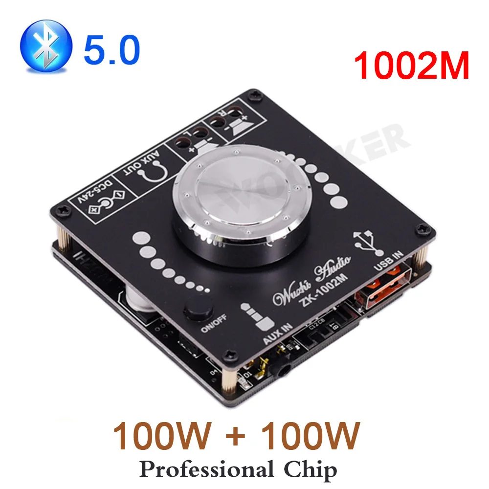 bluetooth speaker amplifier Bluetooth 5.0 TPA3116D2 Digital Audio Power Amplifier Stereo 50Wx2 10W-100W HiFi Class USB Sound Card Music AMP Board 502H 502M differential amplifier Audio Amplifier Boards