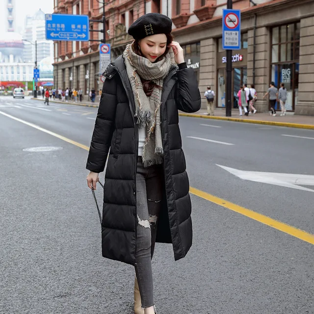 Down Parka Women Winter Coat Long New Arrival Thick Warm Fashion Slim Hooded Down Jackets Female Ladies Outwear Plus Size