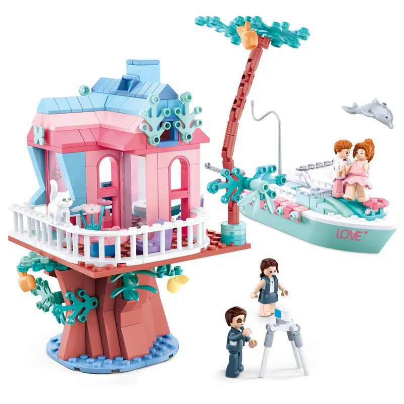

417pcs Children's building blocks toys Compatible Legoingly friends city Wedding holiday DIY figures Bricks birthday gifts