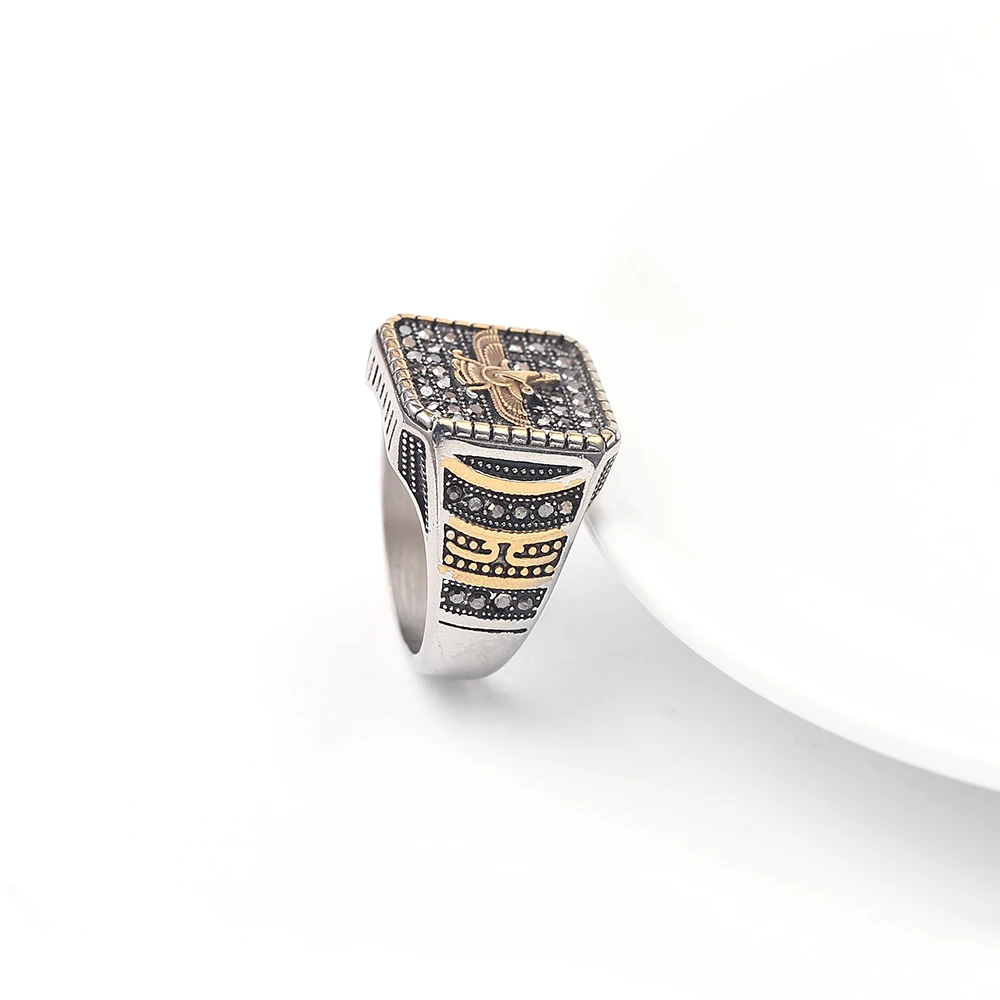 Zoroastrian кольцо для мужчин, Винтаж, Iran, Faravahar, Ahura, Mazda, кольца, золото, серебро, цвет черный, Zoroastrian, модное кольцо, мужское ювелирное изделие, подарок