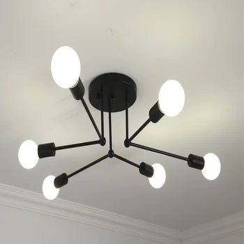 

Lighting Fixtures For Cafe Bar Home living room bedroom Lighting Loft Industrial led Pendant Light Nordic Iron Edison Lamp