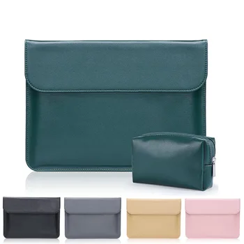 

PU Leather Laptop Case Bag for Macbook Air Pro Retina 12 13 15 Inch Liner Sleeve Bag Cover For Macbook Air Pro 13 Women Men New