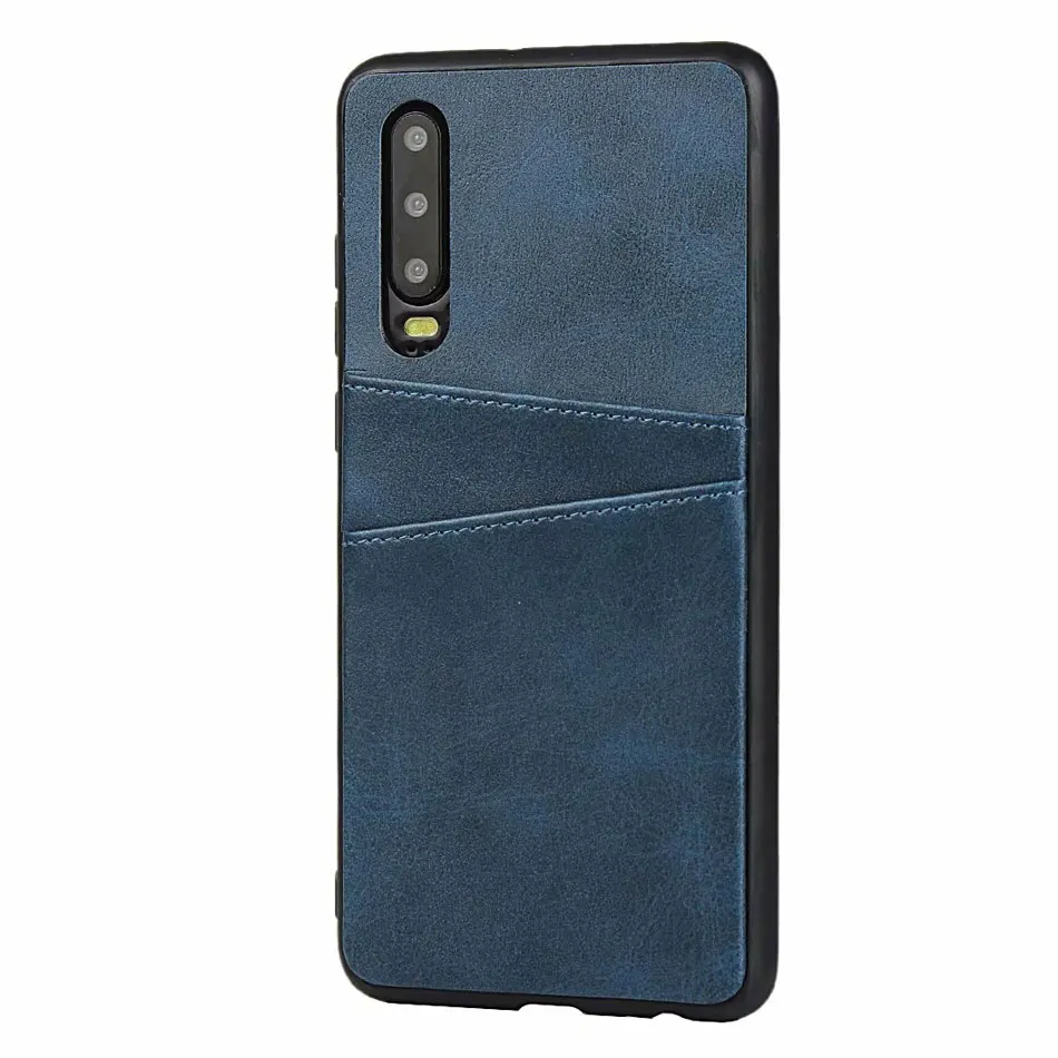 Тонкий чехол из искусственной кожи для huawei P30 Pro, роскошная задняя крышка, держатель для карт, кошелек для мобильного телефона, чехол для huawei P30+ 2 слота для карт