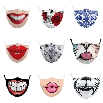 Mascarilla Funny Joker stampa maschere per la bocca maschera Unisex traspirante all'aperto antivento copertura della bocca tappi per la bocca maschera maschera