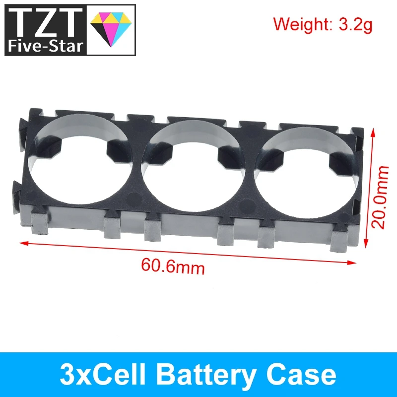 Kunststoff 1 2 3 Zelle 18650 Batterie halter Halterung zylindrische Batterien Pack Befestigung Anti-Vibrations-Fall Aufbewahrung sbox für DIY – Detail 16
