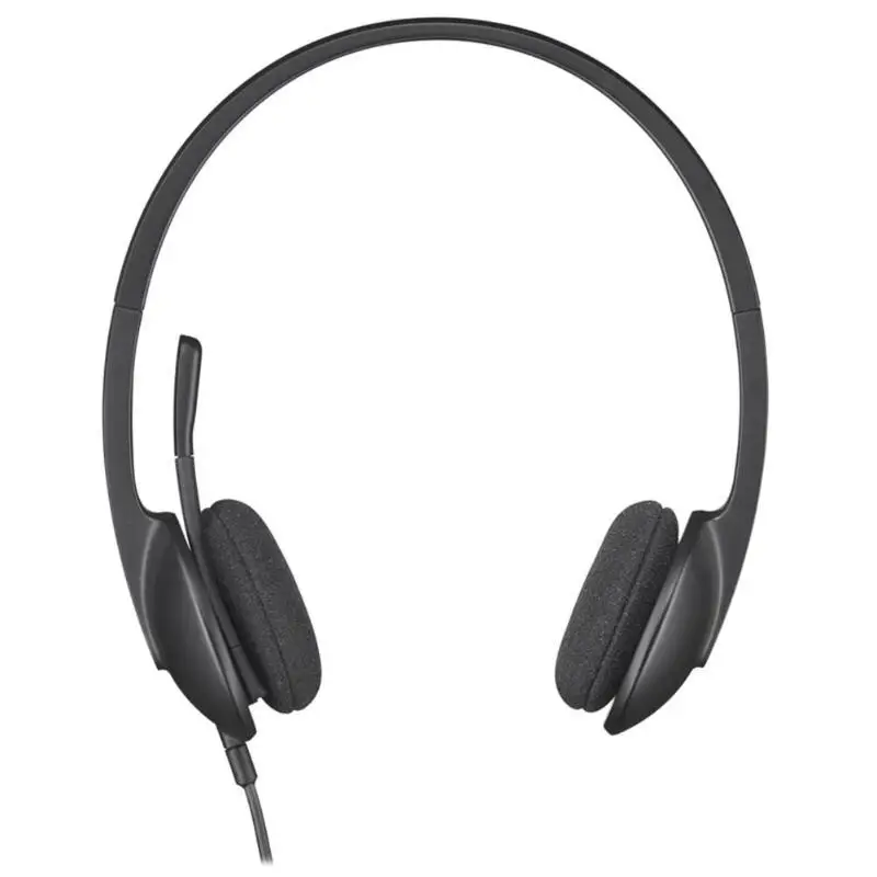Гарнитура logitech H340, стерео usb-гарнитура с поворотным микрофоном для Windows MacOS ChromeOS, игровые наушники с креплением на голову для геймера