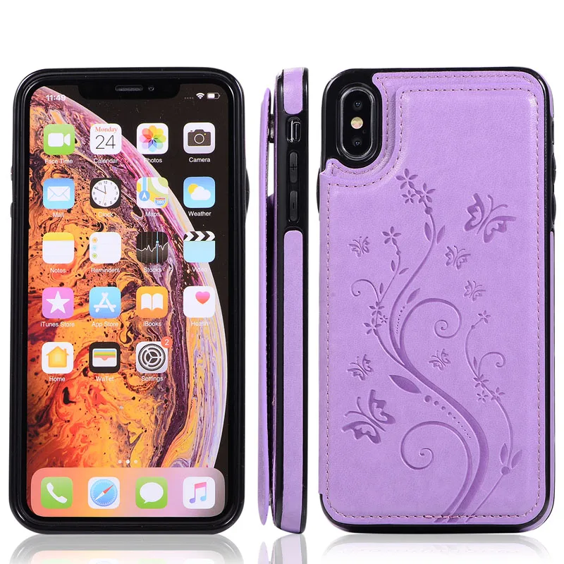 5 Роскошный кожаный чехол для iPhone 11 Pro Max, Магнитный чехол для iPhone X, XR, XS, MAX, 5, 5S, SE, 6, 6 S, 7, 8 Plus, магнитный откидной Чехол-бумажник - Color: 5