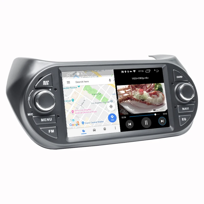 Четырехъядерный Android 9,0 1Din автомобильный DVD gps Navi для Fiat Fiorino Авторадио мультимедийный плеер USB DVR