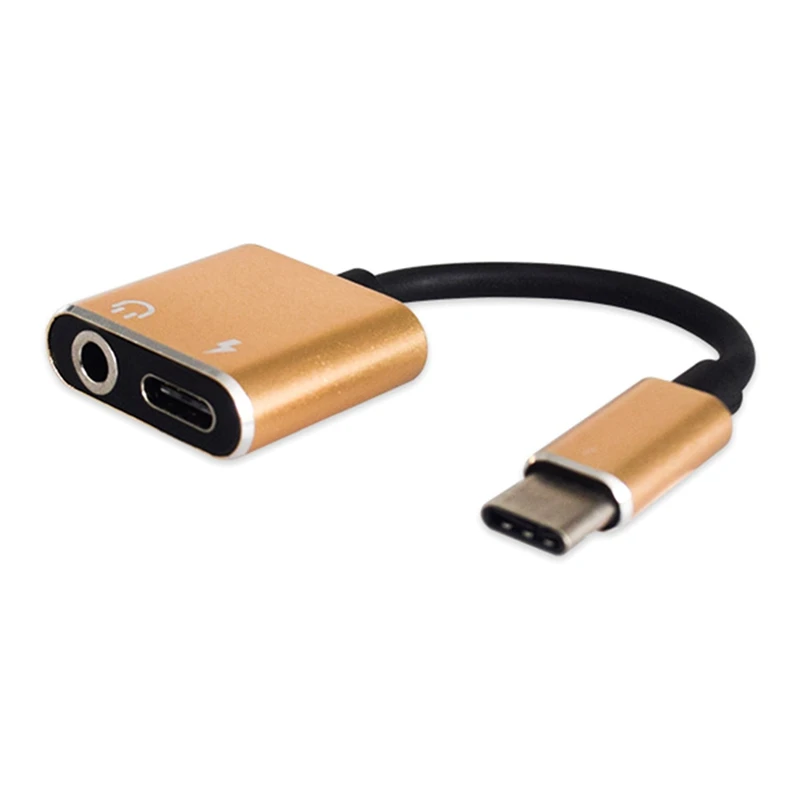 GD Usb type C до 3,5 мм разъем для наушников адаптер для Leeco Le Max 2/Pro 3 S3 Aux аудио кабель зарядное устройство для наушников зарядный USB-C конвертер - Цвет: GD
