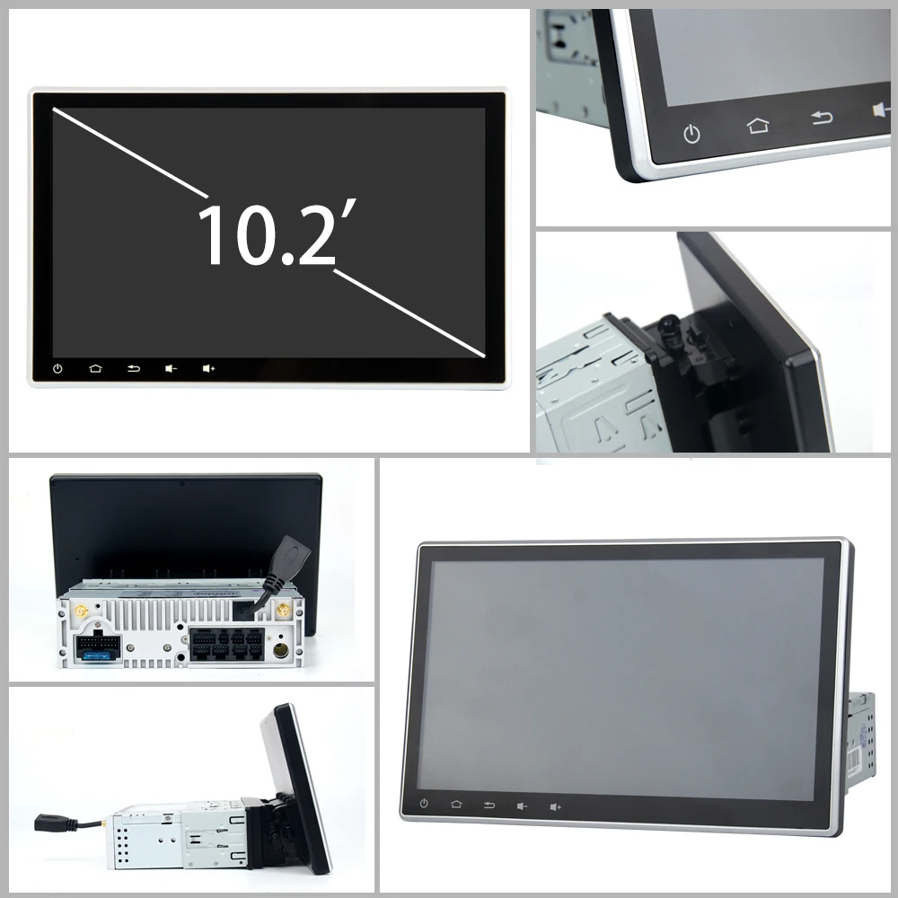 Perfect single 1 Din 10.2"  Adjustable IPS Screen Universal DVD Unit Android Car Radio Stereo GPS Glonass Navigator for Toyota Nissan VW 3