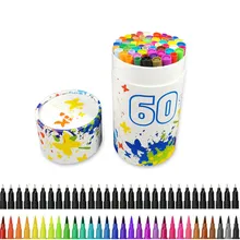 60 шт акварельные кисти маркеры с двумя кончиками кисти Маркер ручки Fineliners кисть для рисования манга эскизы школьные товары для рукоделия