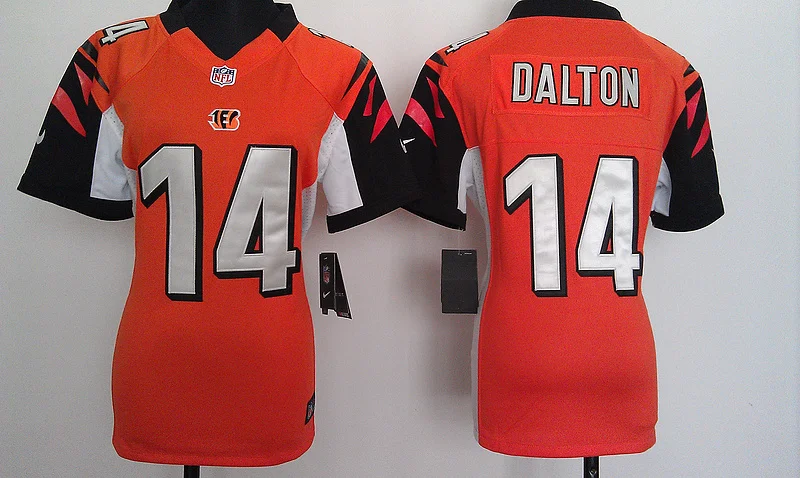 Женщины Леди Все сшитые Цинциннати s#14 Andy Dalton,#18 A.J. Зеленый, 32 Jeremy Хилл#85 Eifert Джерси - Цвет: Коричневый