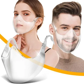 

Transparent Open Face Shield Half Face Visor Plastic Clear Face Shield Anti-Fog Anti-Oil Splash Protective Visor Anti-Saliva