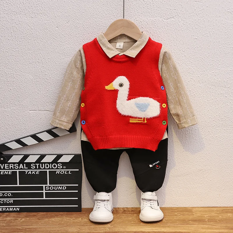 

Small CHILDREN'S Set 2020 Spring New Style Children Childrenswear BOY'S Three-piece Set-New Year New Clothes Spring Clothing