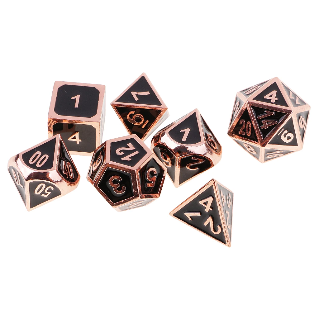 Прочный эмаль многогранные кубики D4-D20 ролевые игры аксессуар 0,62 дюймов 14 шт/2 набор