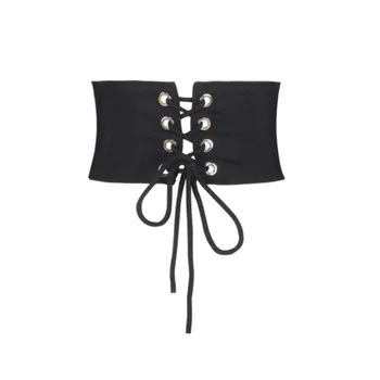 

2020 Fashion Solid Wide Belt Stylish Drawstring Belt Solid Corset Belt Trendy Waistband New Design Belts For Women Female ZK633