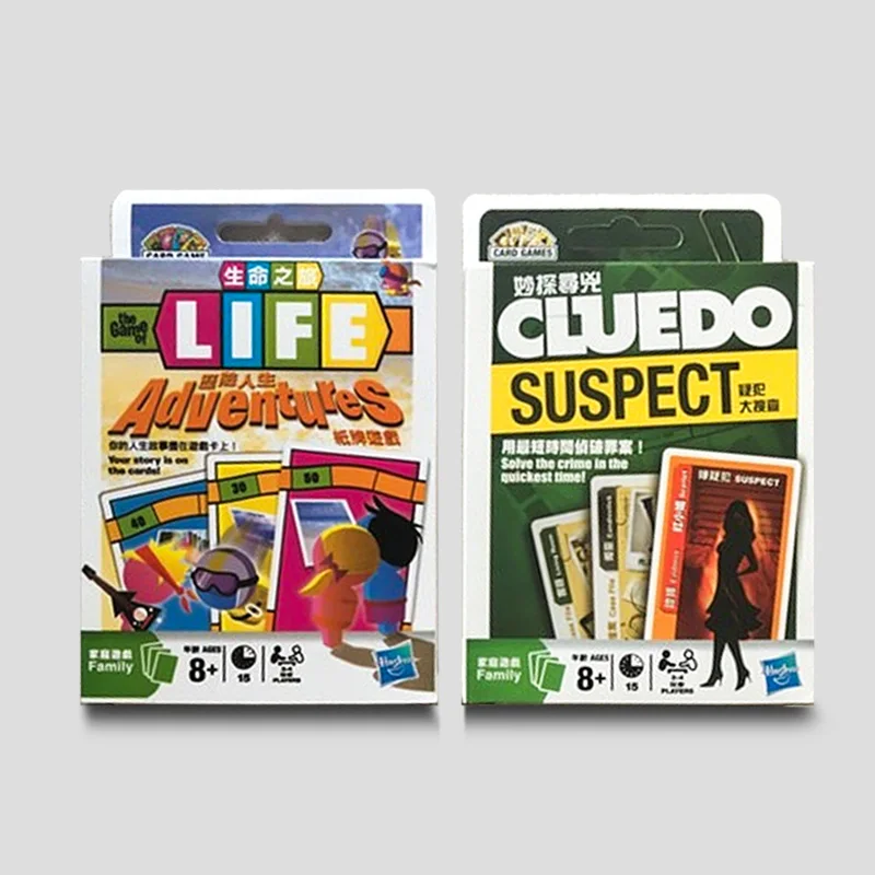 Hasbro stratégie carte jeu de société vie aventures Cluedo Suspect Poker famille divertissement adulte fête jouer jeux