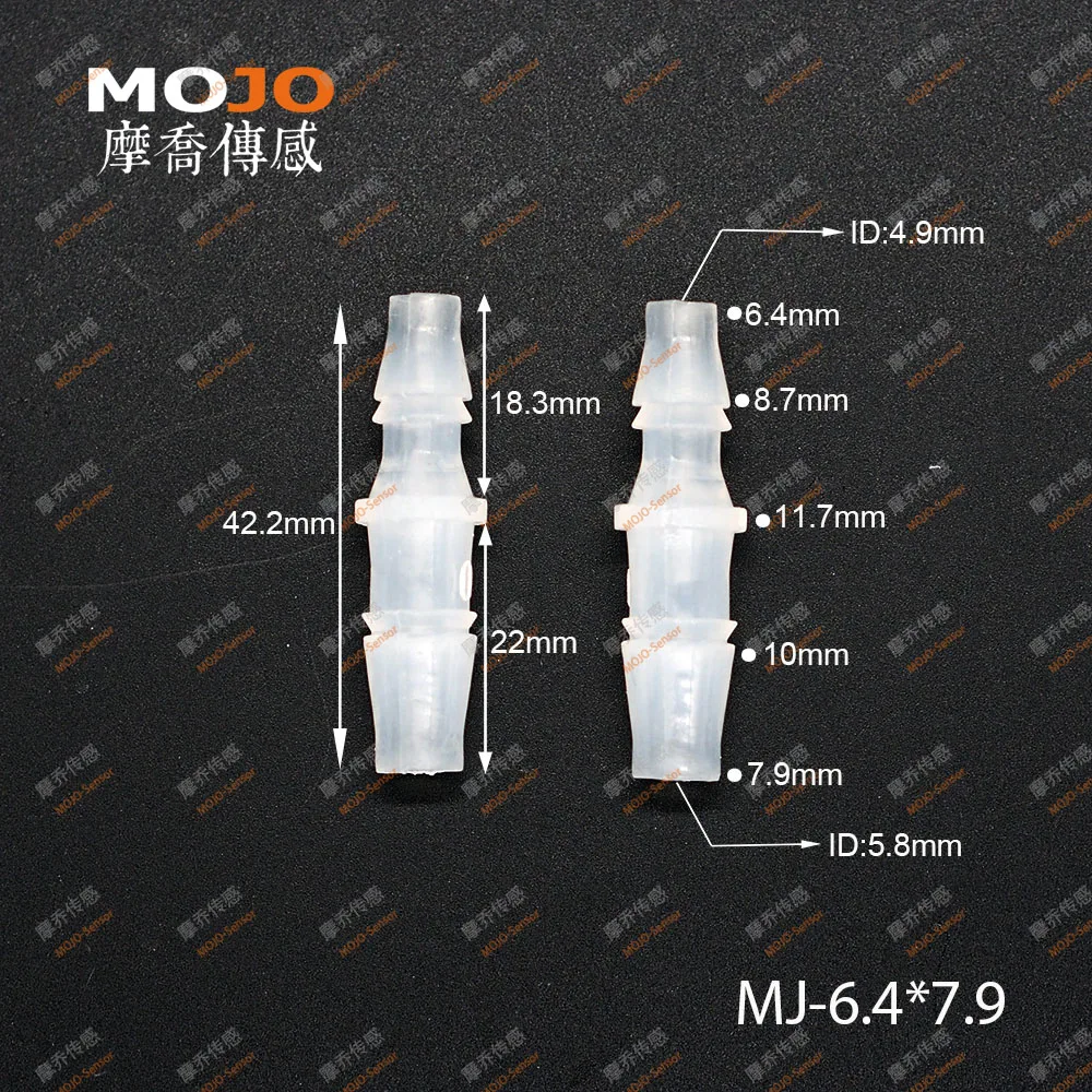 MJ-S6.4X7.9(10 шт./лот) PP снижение Straght Тип колючей воды фитинги разъемы