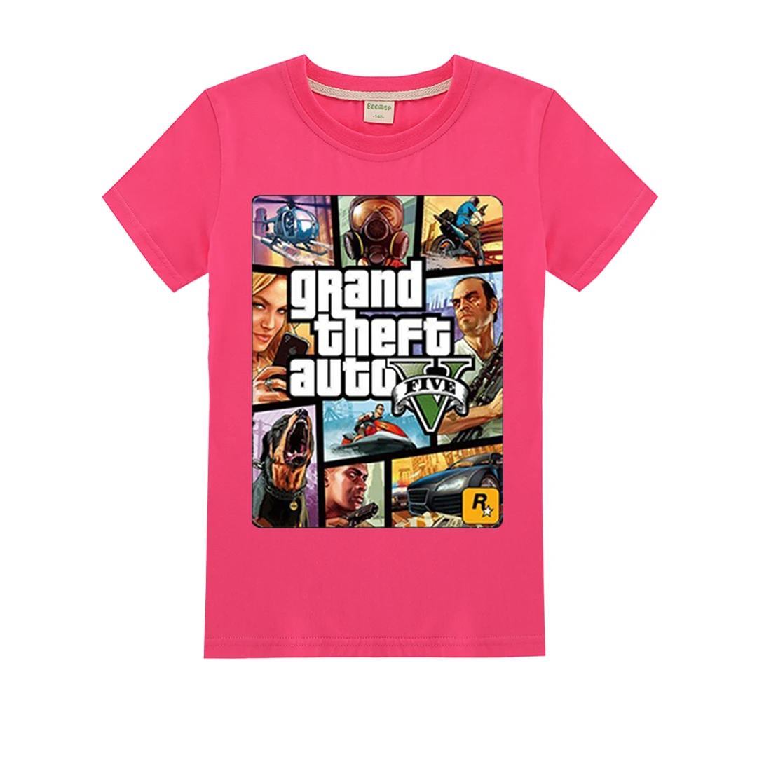 Летний топ с рисунком из аниме Gta 5, одежда для маленьких мальчиков футболка детские толстовки с капюшоном для маленьких девочек Рождественская футболка - Цвет: t1193