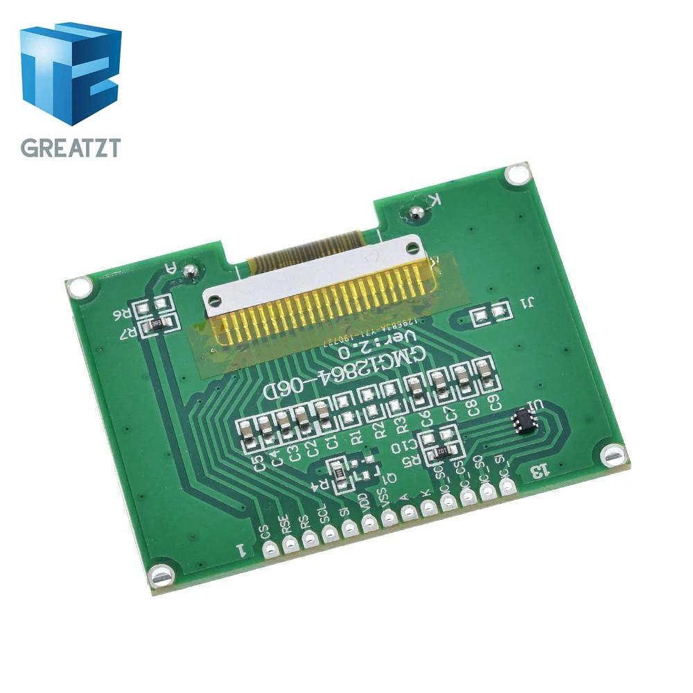 GREATZT ЖК-дисплей 12864 12812864-06d, 12864, ЖК-модуль, COG, с китайским шрифтом, матричный экран, SPI интерфейс