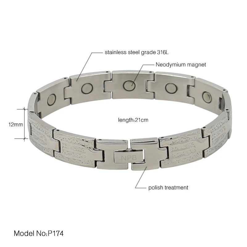 Новое поступление Noproblem 174 антиусталость Неодимовый Магнит мощность Турмалин Шарм Браслеты