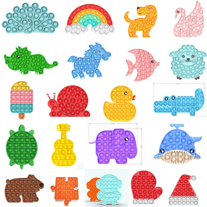 Jouet Anti-stress Pop Popper - Forme Fraise, Bulles à Presser, Outil Sensoriel Pour Autisme Et Anxiété