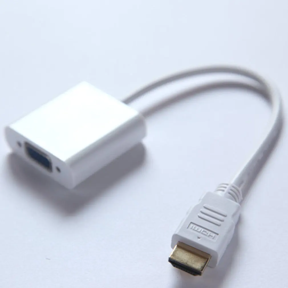 HDMI мужчина к VGA Женский видео кабель адаптер шнура конвертера HD 1080P для ТВ монитора компьютера Соединительный кабель без видео
