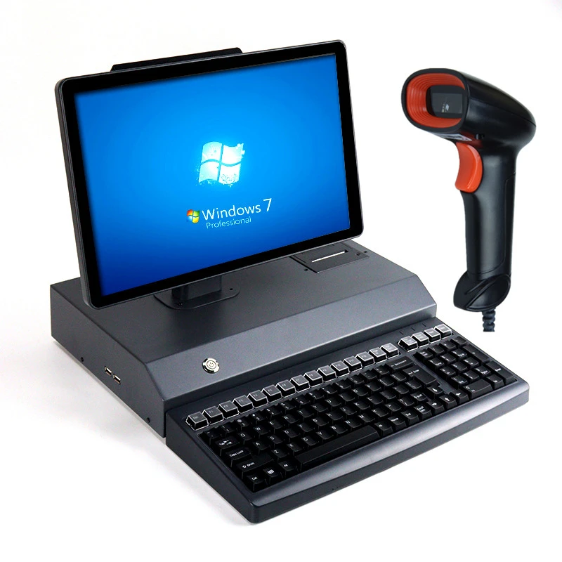 All In One Pos System 15 6 Display Built In 58mm Thermal Recipt Printer 2d Barcode Scanner For Supermarket Retail Stores Printers Aliexpress