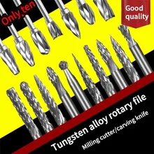 High quality carving tool set accessories tungsten steel barrel carving single and double patterns 10 certain characterizations of tungsten ditelluride single crystals