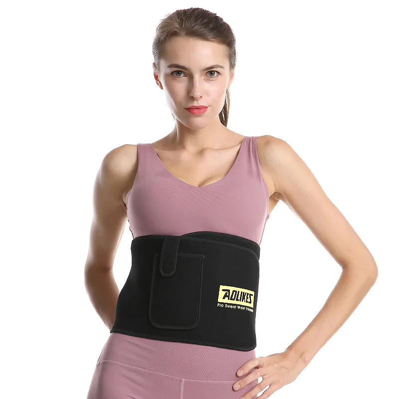 Black Триммер для талии для женщин и мужчин, пояс для похудения, пояс для пота, обертывания живота, живота, сауны, пояс для пота - Color: Black