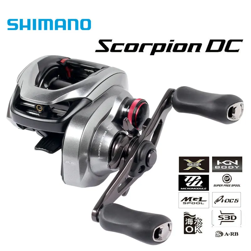 Оригинал 2021 Новинка SHIMANO SCORPION DC 6 2: 1 7 4: 8 150HG 151HG 150XG 151XG MGL катушка Низкопрофильная