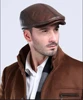Men's First Layer Cowhide Leather Hat Winter Berets Male Warm Ear Protection Cap 100% Genuine Leather Dad Hat Wholesale Leisure 3