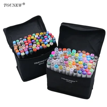 

TOUCHNEW 60/80 Color Dual Head Art Marker Set Alcohol Sketch Markers Pen for Artist Drawing Manga Design Art Supplier
