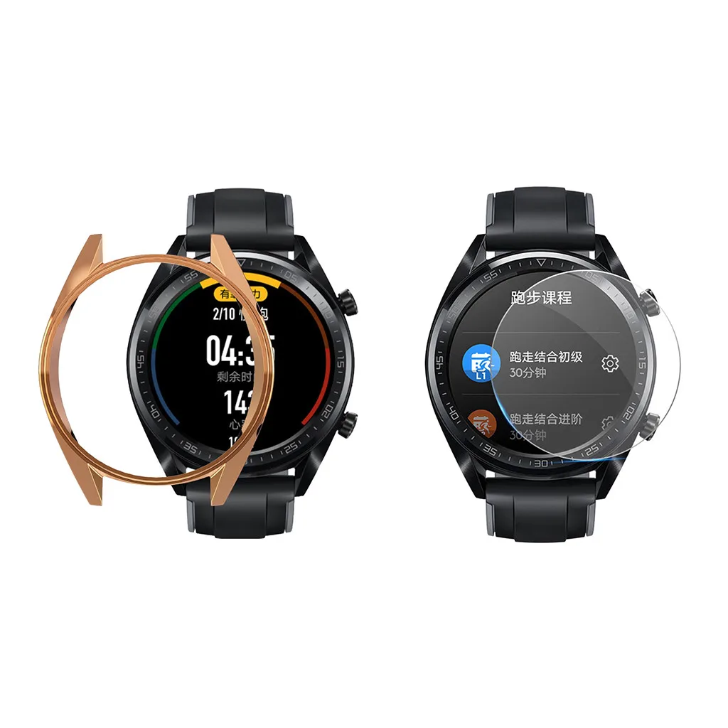 Электропластина мягкая термополиуретановая крышка-чехол для huawei Watch Gt 46 мм с защитой экрана спортивные часы спортивные Смарт часы - Цвет: C