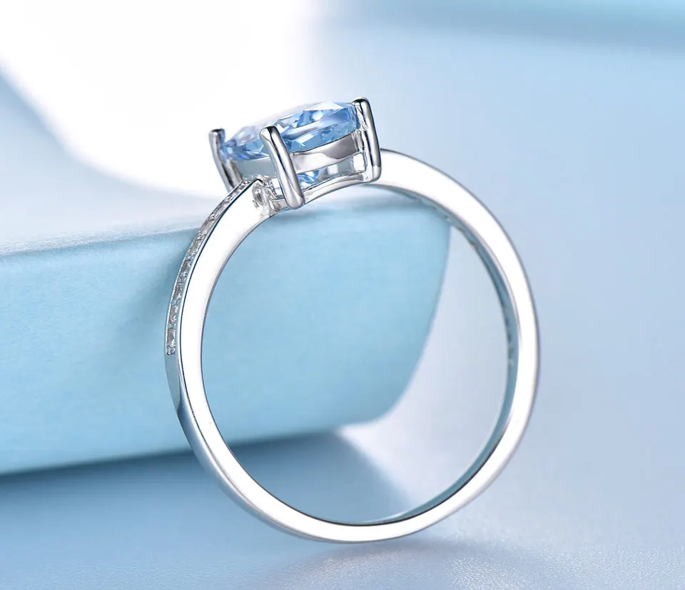 UMCHO Sky blue topaz silver sterling jewelry sets for women S011B-1-PC (10)