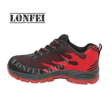 Дышащая сетчатая защитная обувь со стальным носком, защищающая от ударов, уличная рабочая обувь для мужчин и женщин