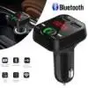 Автомобильный комплект громкой связи беспроводной Bluetooth fm-передатчик ЖК MP3-плеер USB зарядное устройство 2.1A Быстрая зарядка двойной USB зарядное устройство - Формат цифровых медиаданных: black