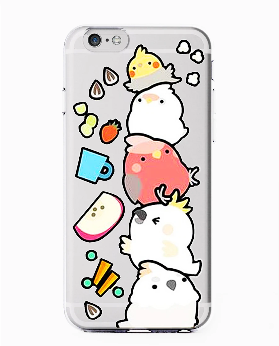Chubby Cockatiels Parrotlets Hello parrot bird Модный мягкий прозрачный чехол для iPhone 7 6 6S 8Plus 5s X XS XR XSMax - Цвет: 2733