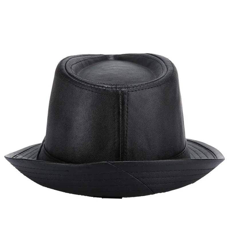 Мужские осенние и зимние шляпы из искусственной кожи Fedora большой головой мужской большой размер джаз шляпа 57 см 58 см 59 см
