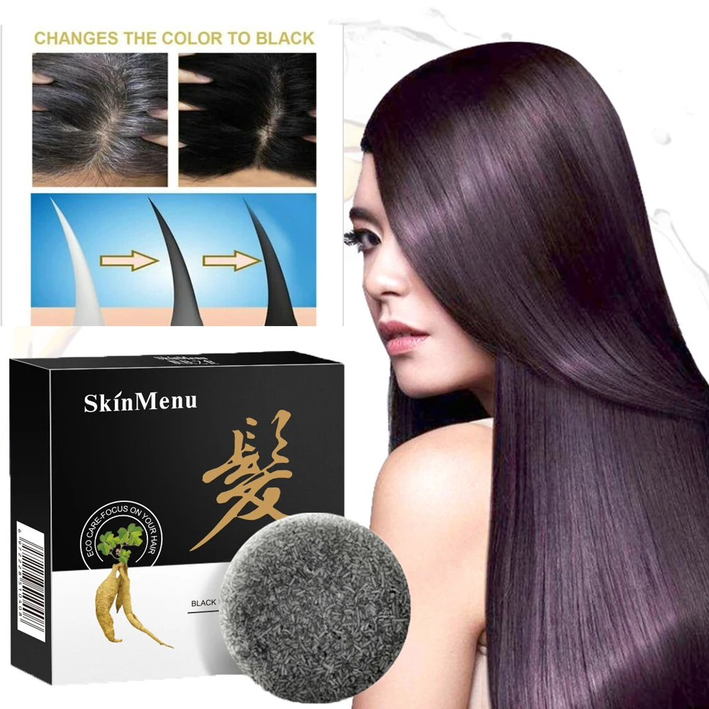 1PC Hair Darkening Shampoo Bar - He Shouwu Natural Organic Conditioner and Repair Moisturize Soothes the Scalp Oil Control 1PC Hair Darkening Shampoo Bar - He Shouwu Natural Organic Conditioner and Repair Moisturize Soothes the Scalp Oil Control