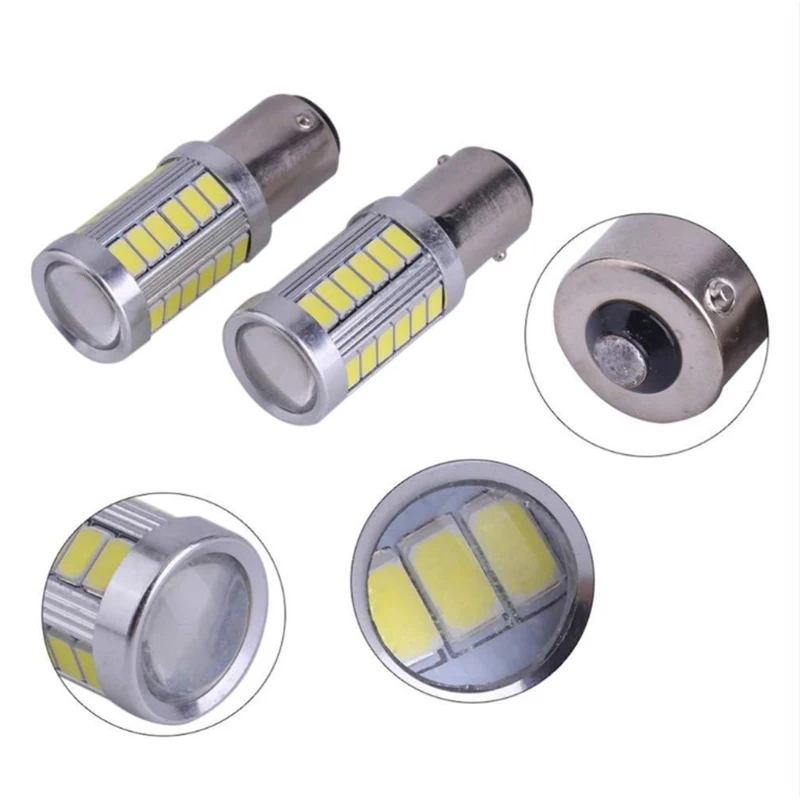 4 шт. 1156 1157 7440 7443 P21W BA15S 33 SMD 5630 5730 светодиодный Автомобильная резервная светильник s двигатель тормозные лампы дневного светильник белого цвета
