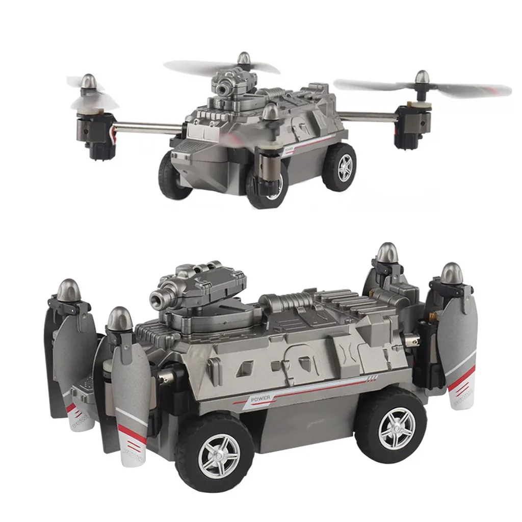 Воздушный и наземный режим RC Квадрокоптер FY033 Земля и воздух высота удерживающий Летающий Танк RC Квадрокоптер Дрон игрушка W826