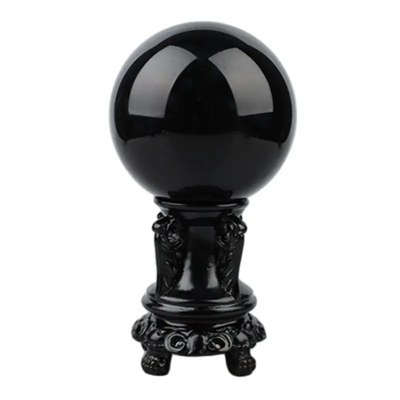 Natural Obsidian Stone Crystal ball home decoration Sphere Diviner Circular Crystals Wedding Photography Accessories
